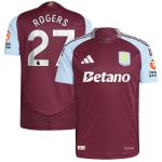 aston villa adidas home authentic shirt 2024-25 with rogers 27 printing Collection - Aston Villa Official Store