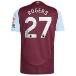 aston villa adidas home authentic shirt 2024-25 with rogers 27 printing Collection - Aston Villa Official Store