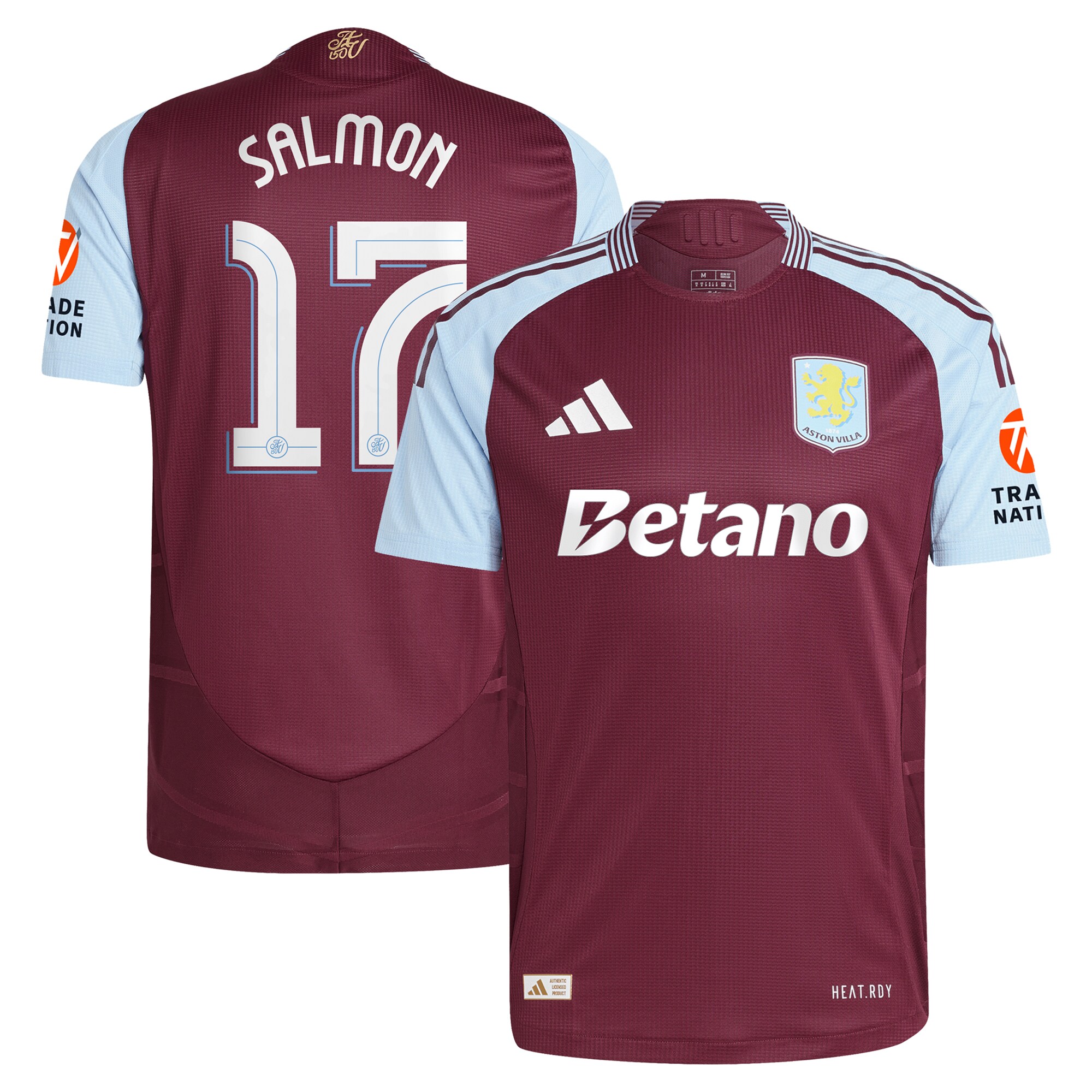 aston villa adidas home authentic shirt 2024-25 with salmon 17 cup printing Collection - Aston Villa Official Store