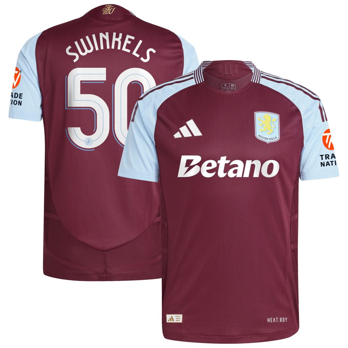 aston villa adidas home authentic shirt 2024-25 with swinkels 50 cup printing Collection - Aston Villa Official Store