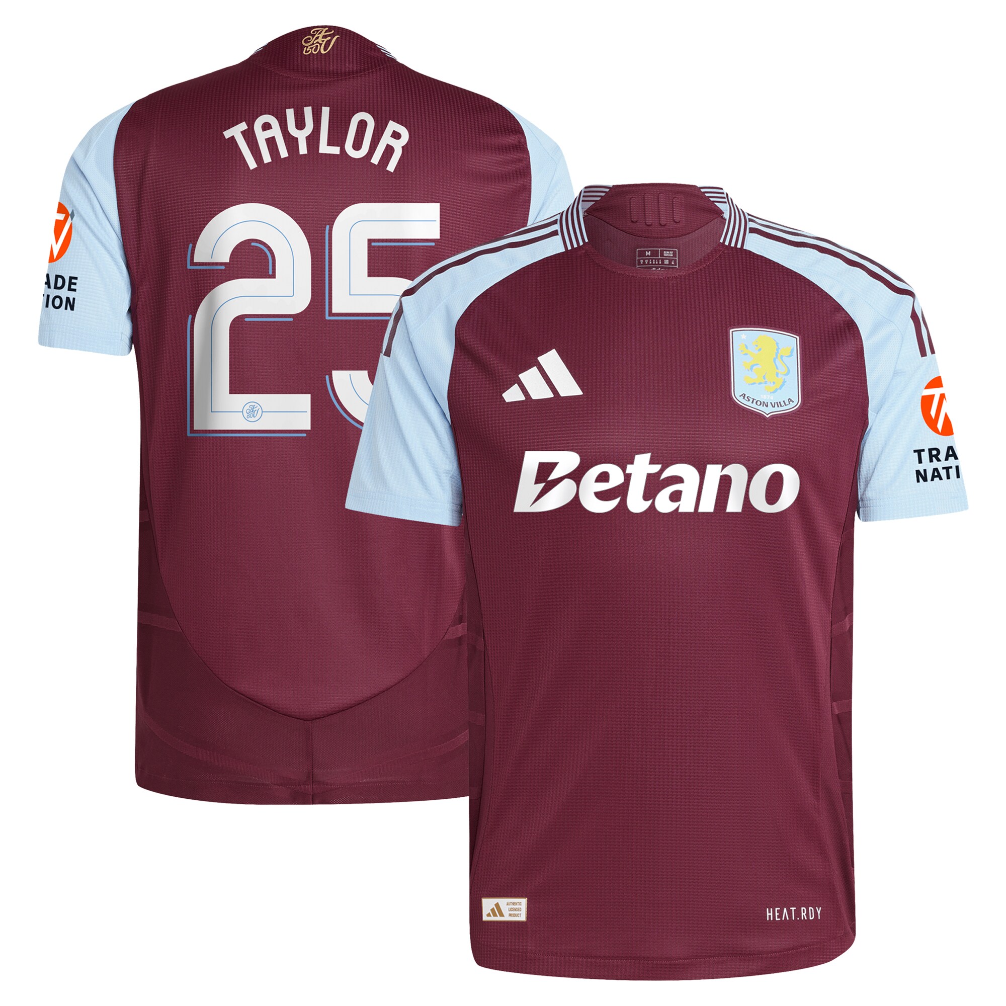 aston villa adidas home authentic shirt 2024-25 with taylor 25 cup printing Collection - Aston Villa Official Store