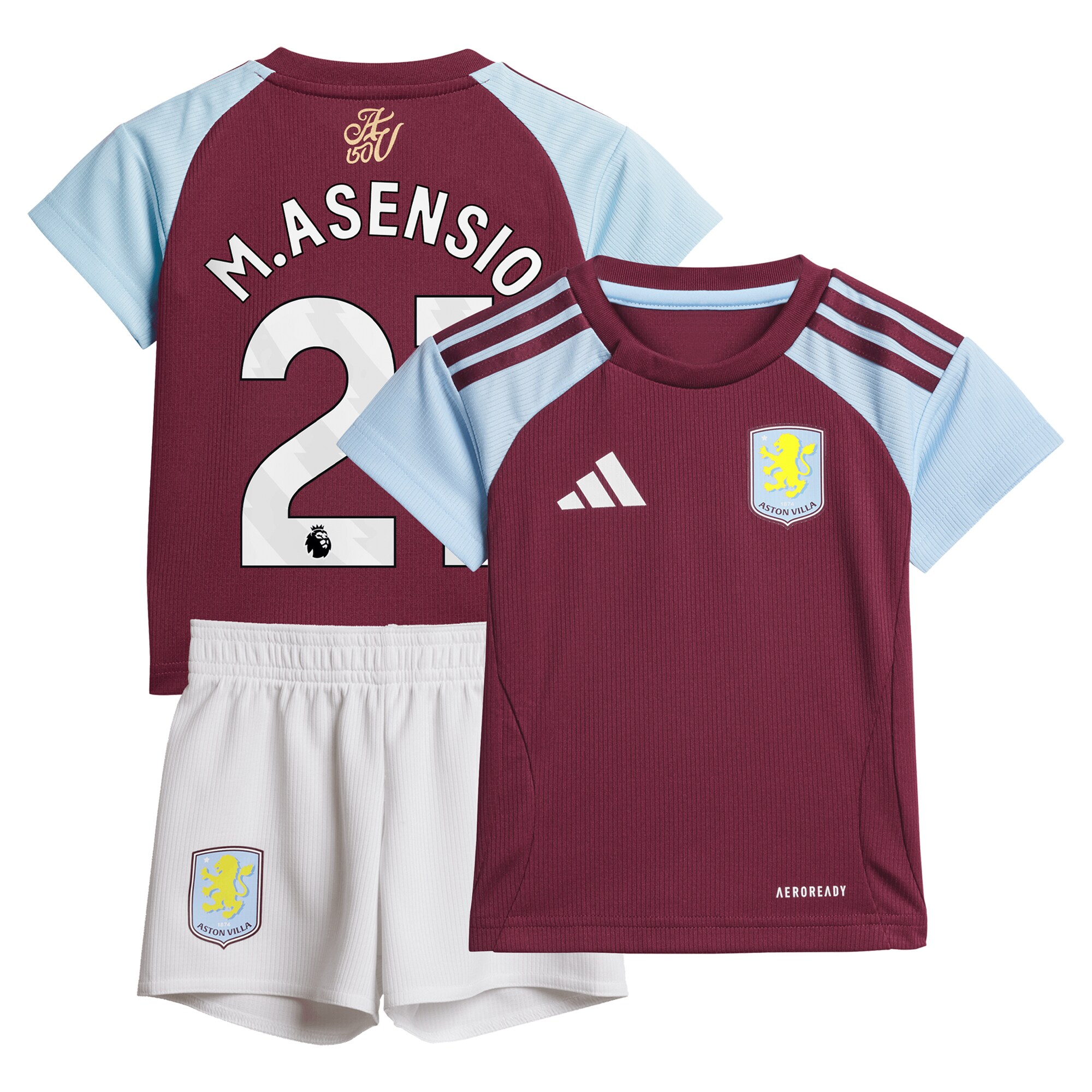 aston villa adidas home baby kit 2024-25 with m.asensio 21 printing Collection - Aston Villa Official Store