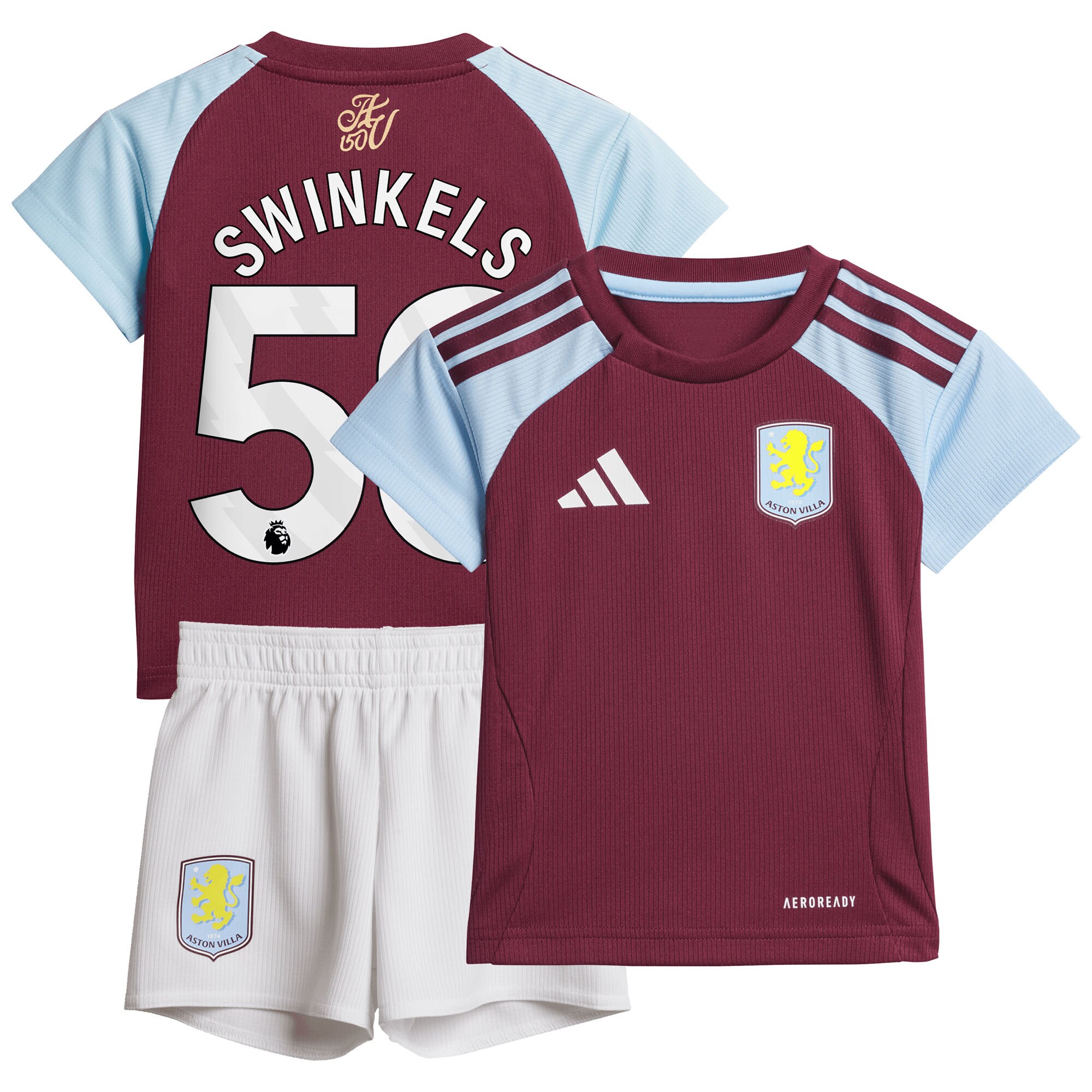 aston villa adidas home baby kit 2024-25 with swinkels 50 printing Collection - Aston Villa Official Store