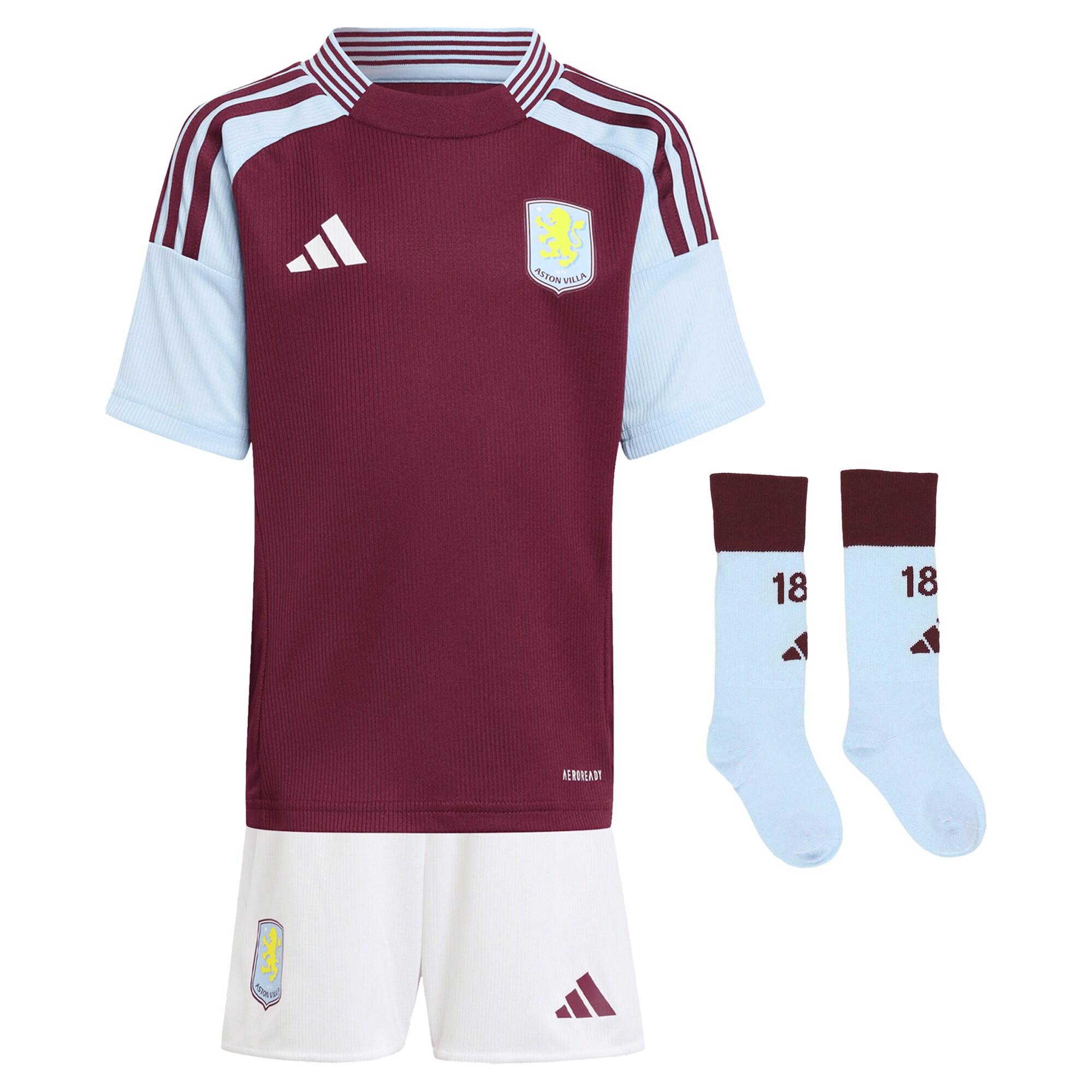 aston villa adidas home mini kit 2024-25 with a.garcía 16 printing Collection - Aston Villa Official Store