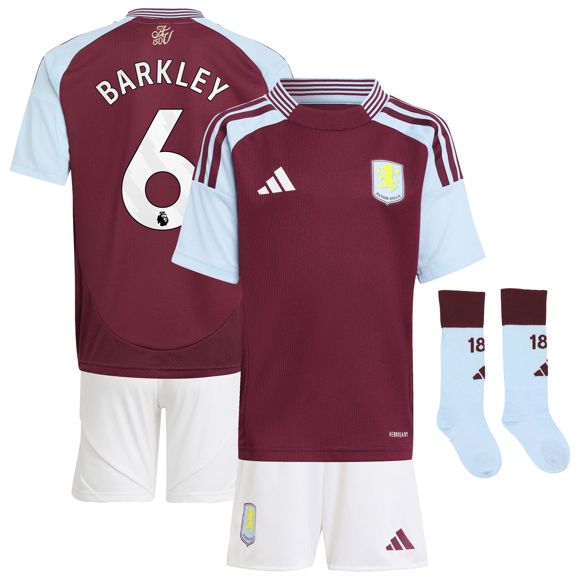aston villa adidas home mini kit 2024-25 with barkley 6 printing Collection - Aston Villa Official Store