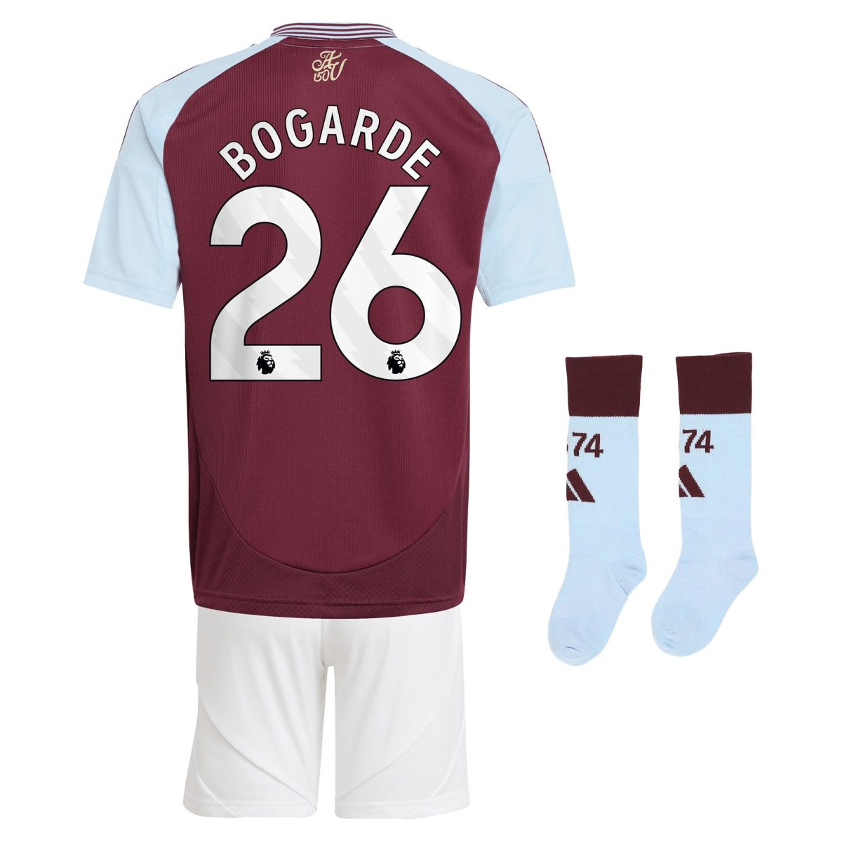 aston villa adidas home mini kit 2024-25 with bogarde 26 printing Collection - Aston Villa Official Store