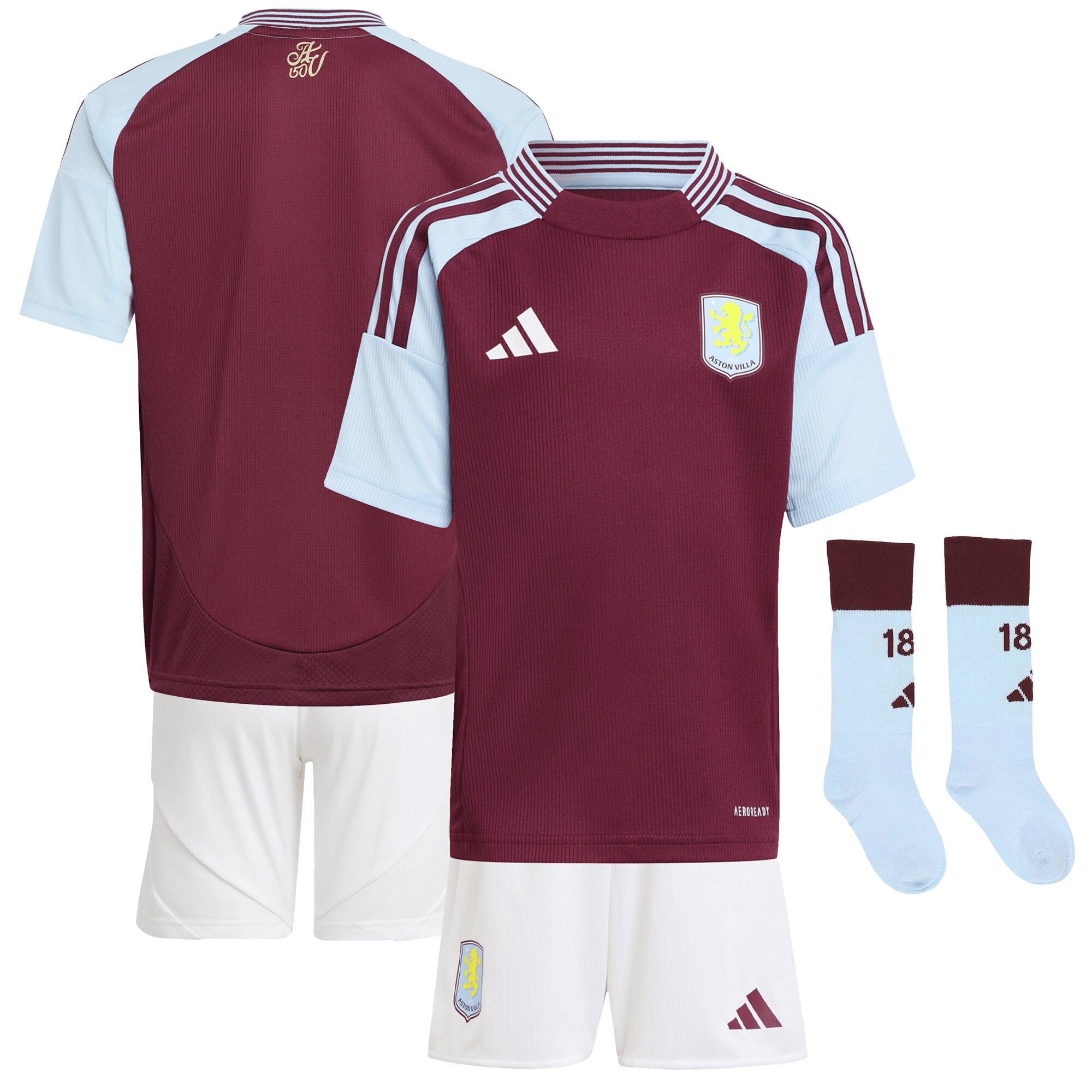 aston villa adidas home mini kit 2024-25 with custom printing Collection - Aston Villa Official Store