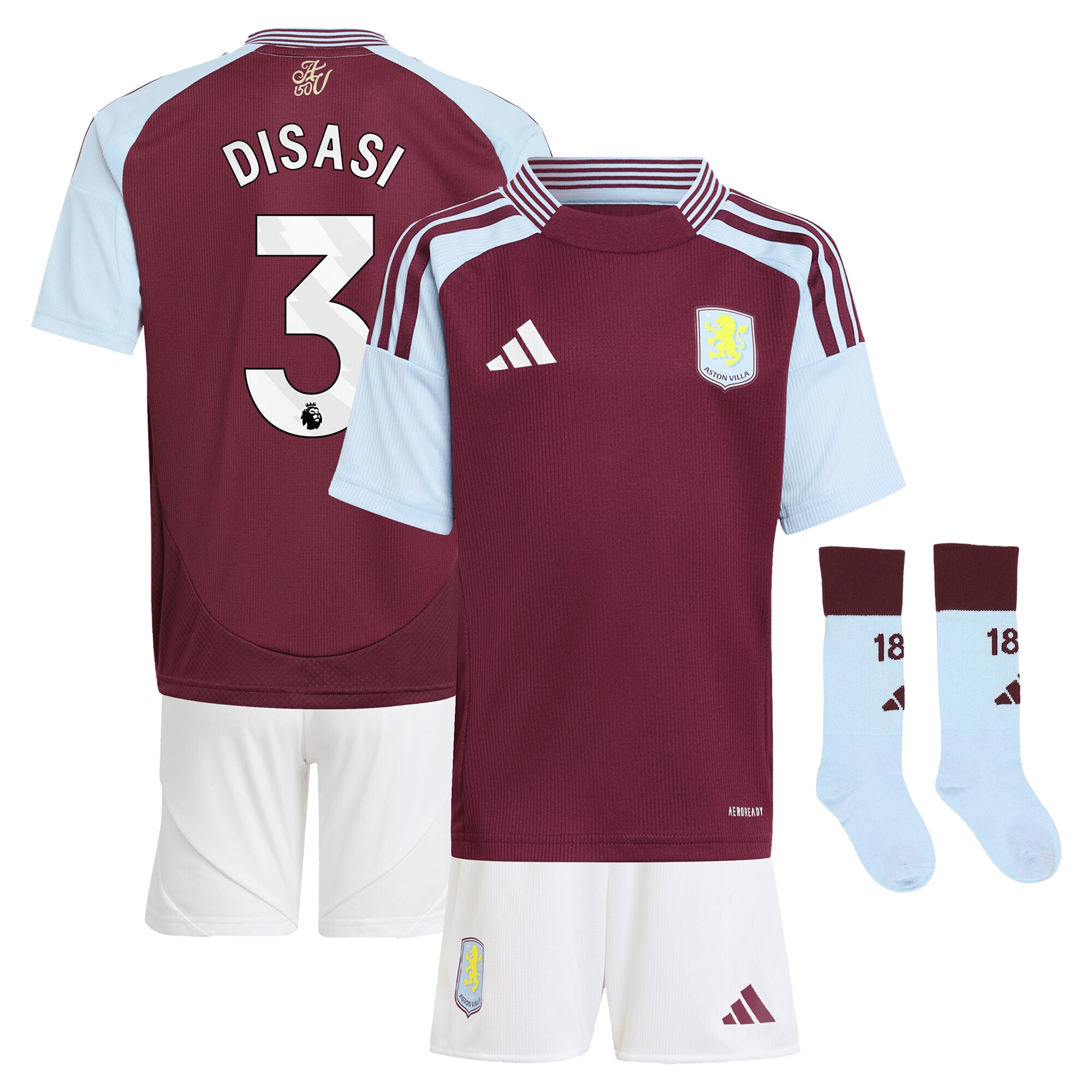 aston villa adidas home mini kit 2024-25 with disasi 3 printing Collection - Aston Villa Official Store