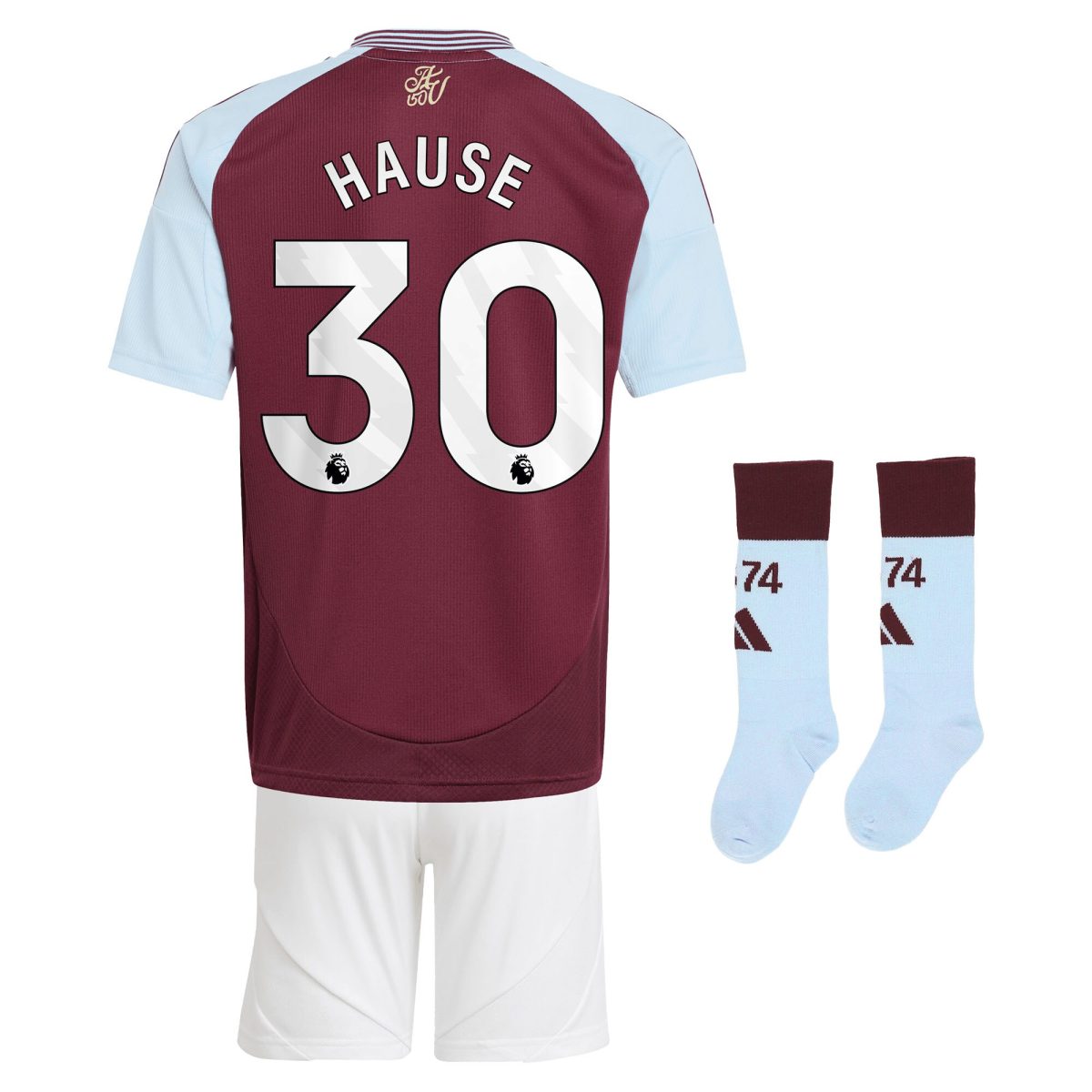 aston villa adidas home mini kit 2024-25 with hause 30 printing Collection - Aston Villa Official Store