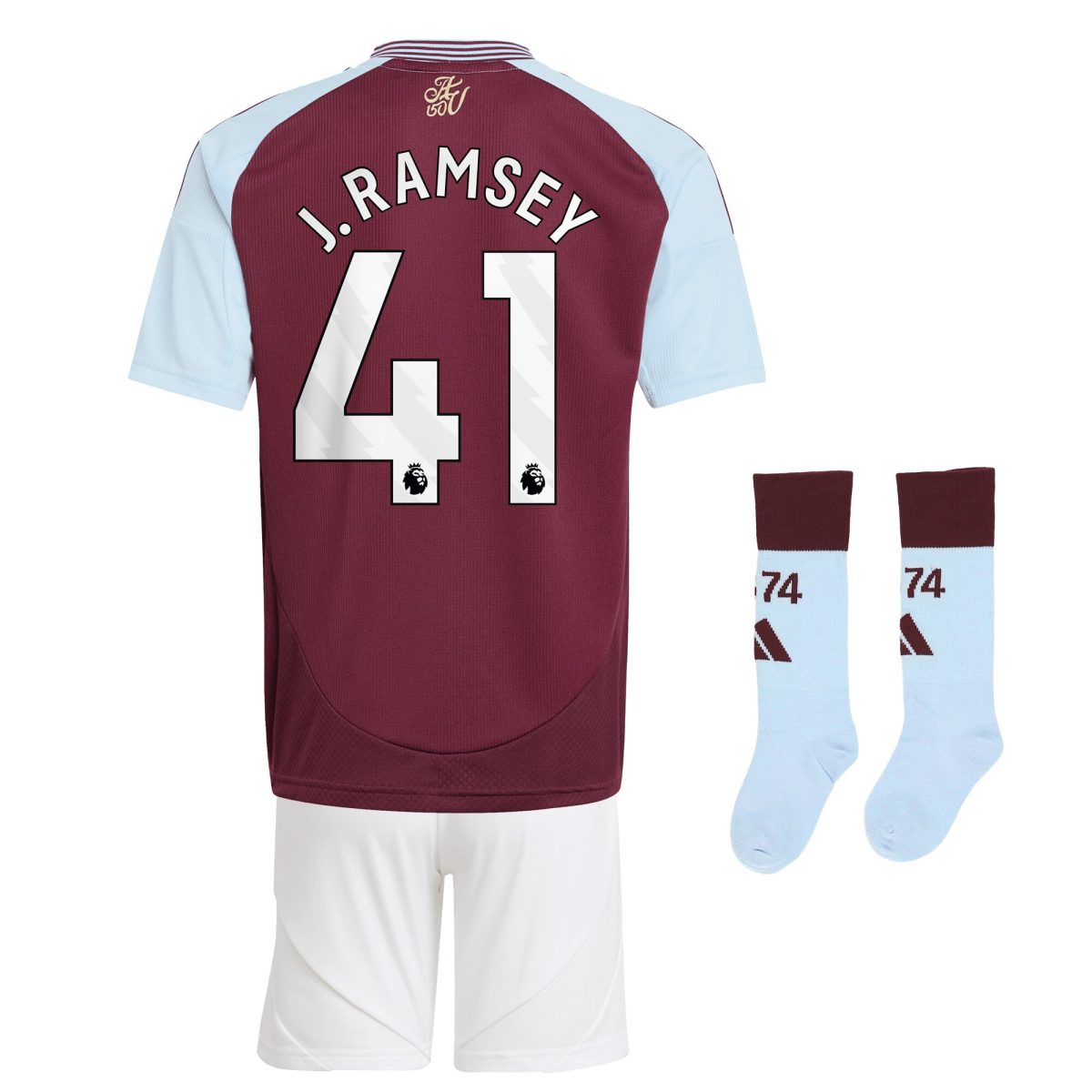 aston villa adidas home mini kit 2024-25 with j. ramsey 41 printing Collection - Aston Villa Official Store