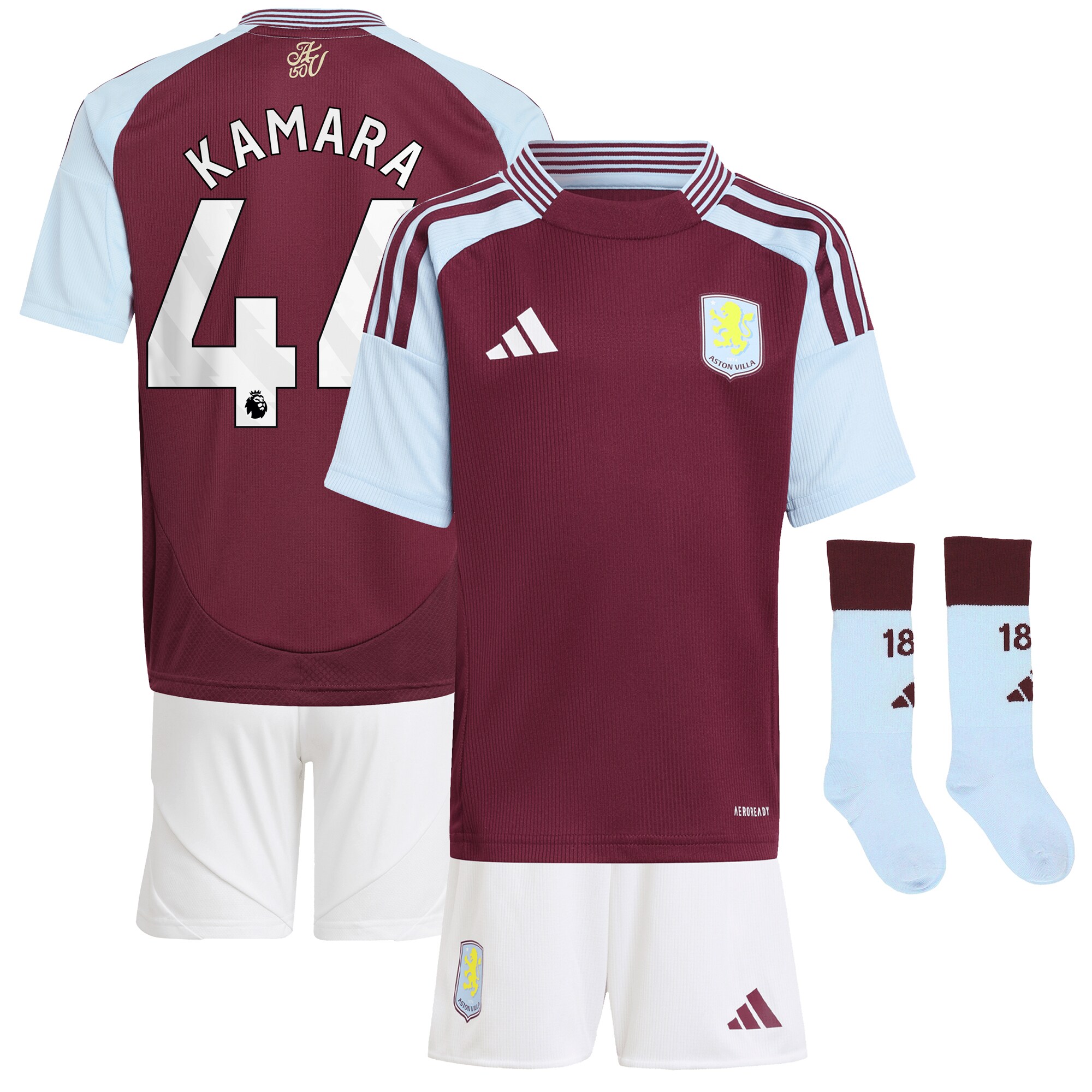 aston villa adidas home mini kit 2024-25 with kamara 44 printing Collection - Aston Villa Official Store