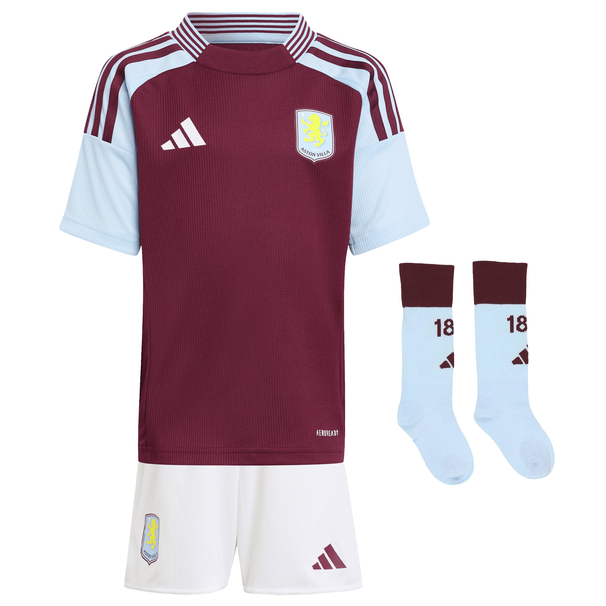 aston villa adidas home mini kit 2024-25 with konsa 4 printing Collection - Aston Villa Official Store