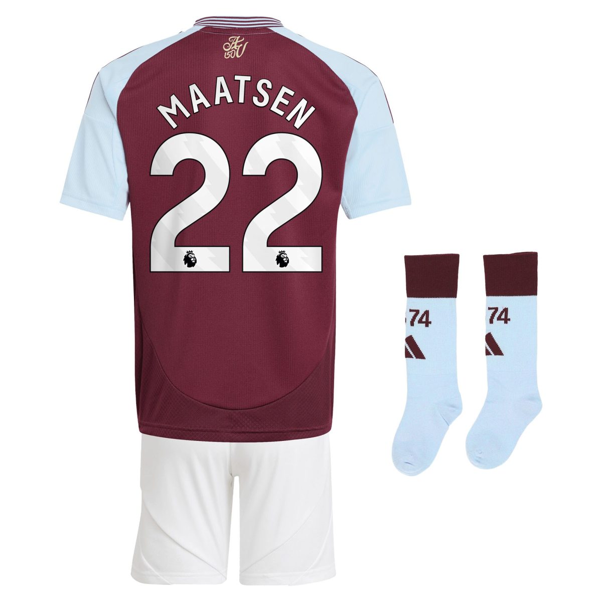 aston villa adidas home mini kit 2024-25 with maatsen 22 printing Collection - Aston Villa Official Store