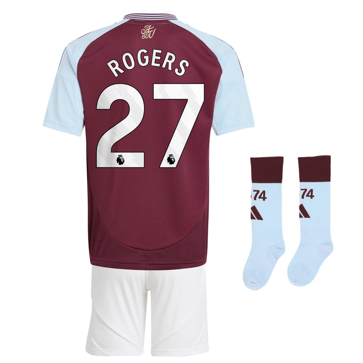aston villa adidas home mini kit 2024-25 with rogers 27 printing Collection - Aston Villa Official Store