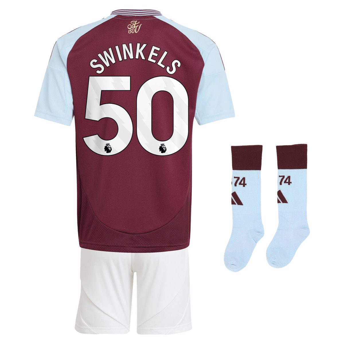 aston villa adidas home mini kit 2024-25 with swinkels 50 printing Collection - Aston Villa Official Store