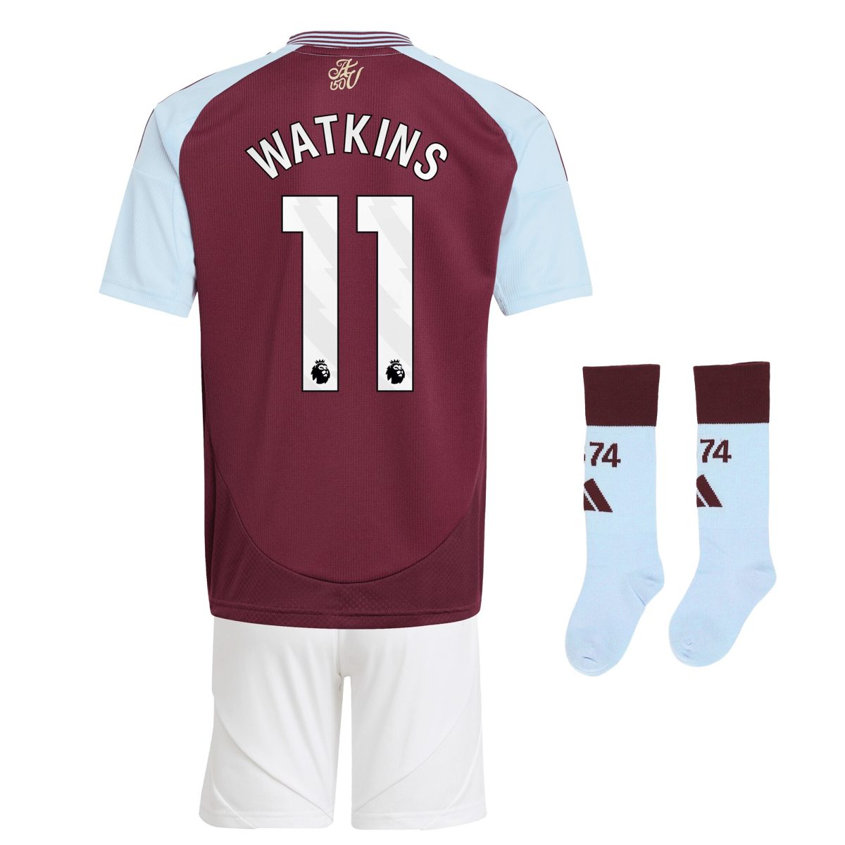 aston villa adidas home mini kit 2024-25 with watkins 11 printing Collection - Aston Villa Official Store