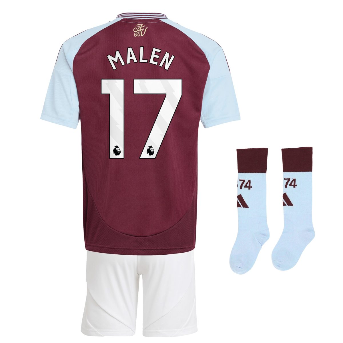 aston villa adidas home mini kit 2024-26 with malen 17 printing Collection - Aston Villa Official Store