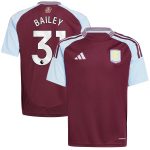 aston villa adidas home shirt 2024-25 – kids with bailey 31 printing Collection - Aston Villa Official Store