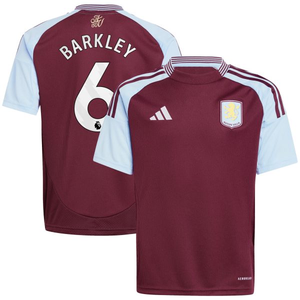 aston villa adidas home shirt 2024-25 – kids with barkley 6 printing Collection - Aston Villa Official Store