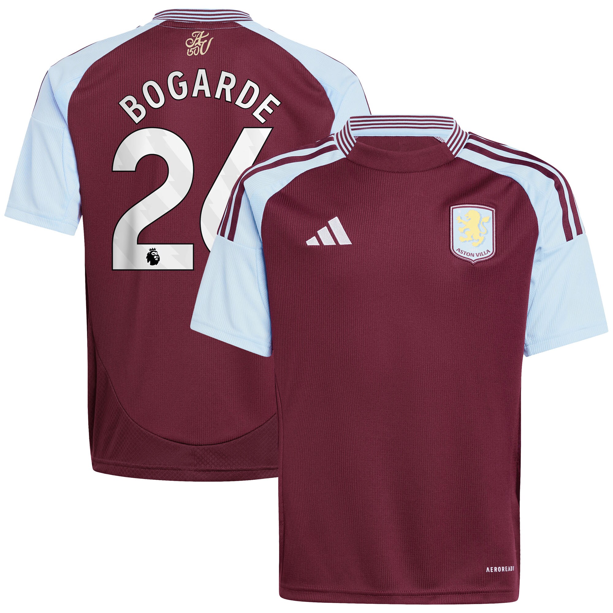 aston villa adidas home shirt 2024-25 – kids with bogarde 26 printing Collection - Aston Villa Official Store