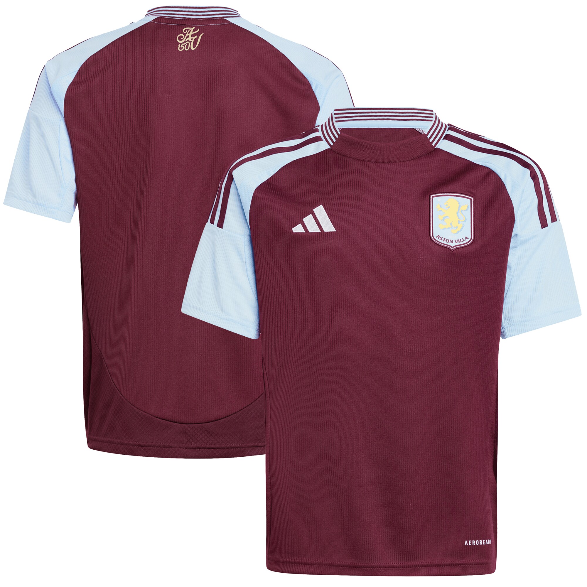 aston villa adidas home shirt 2024-25 – kids with custom printing Collection - Aston Villa Official Store