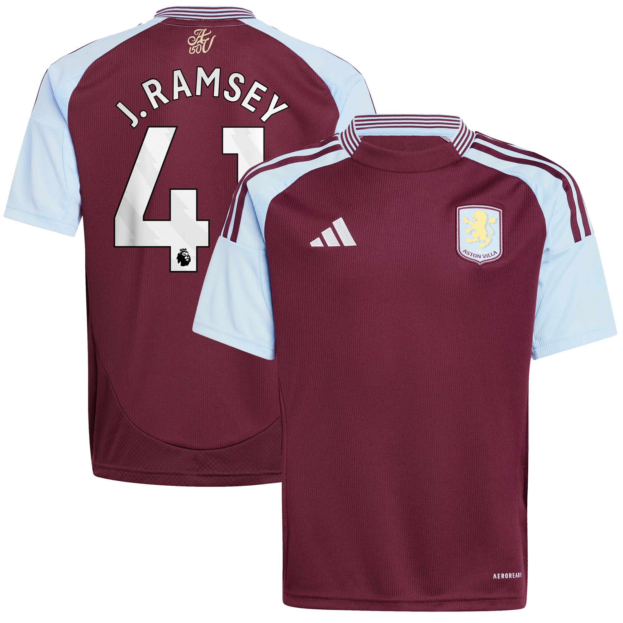 aston villa adidas home shirt 2024-25 – kids with j. ramsey 41 printing Collection - Aston Villa Official Store