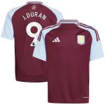 aston villa adidas home shirt 2024-25 – kids with j.duran 9 printing Collection - Aston Villa Official Store