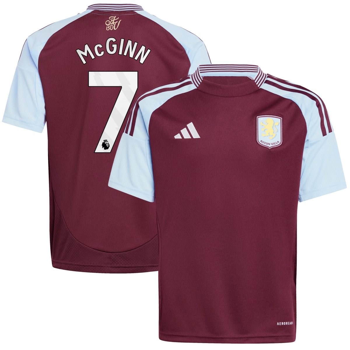 aston villa adidas home shirt 2024-25 – kids with john mcginn 7 printing Collection - Aston Villa Official Store