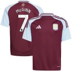aston villa adidas home shirt 2024-25 – kids with john mcginn 7 printing Collection - Aston Villa Official Store