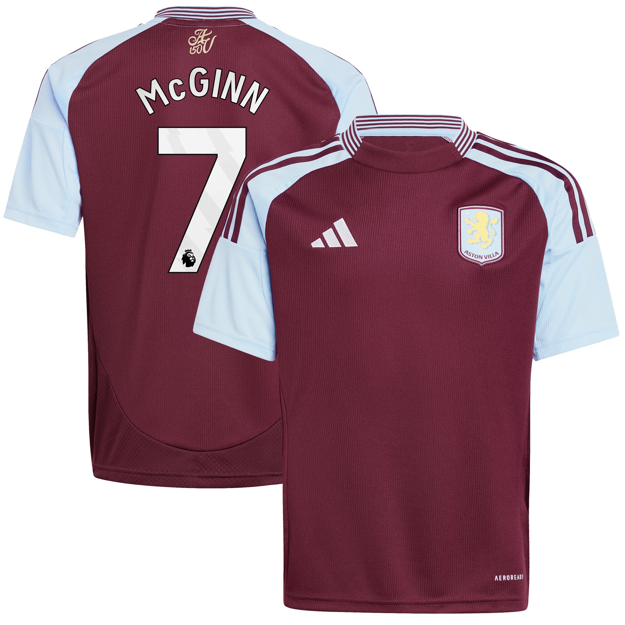 aston villa adidas home shirt 2024-25 – kids with john mcginn 7 printing Collection - Aston Villa Official Store