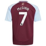 aston villa adidas home shirt 2024-25 – kids with john mcginn 7 printing Collection - Aston Villa Official Store