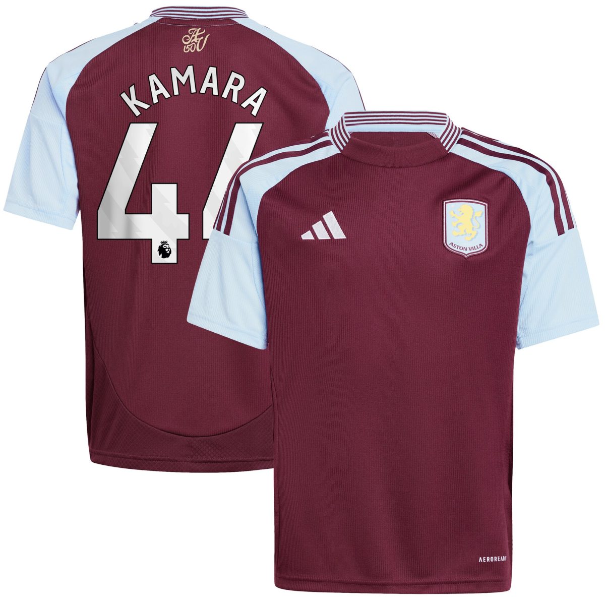 aston villa adidas home shirt 2024-25 – kids with kamara 44 printing Collection - Aston Villa Official Store