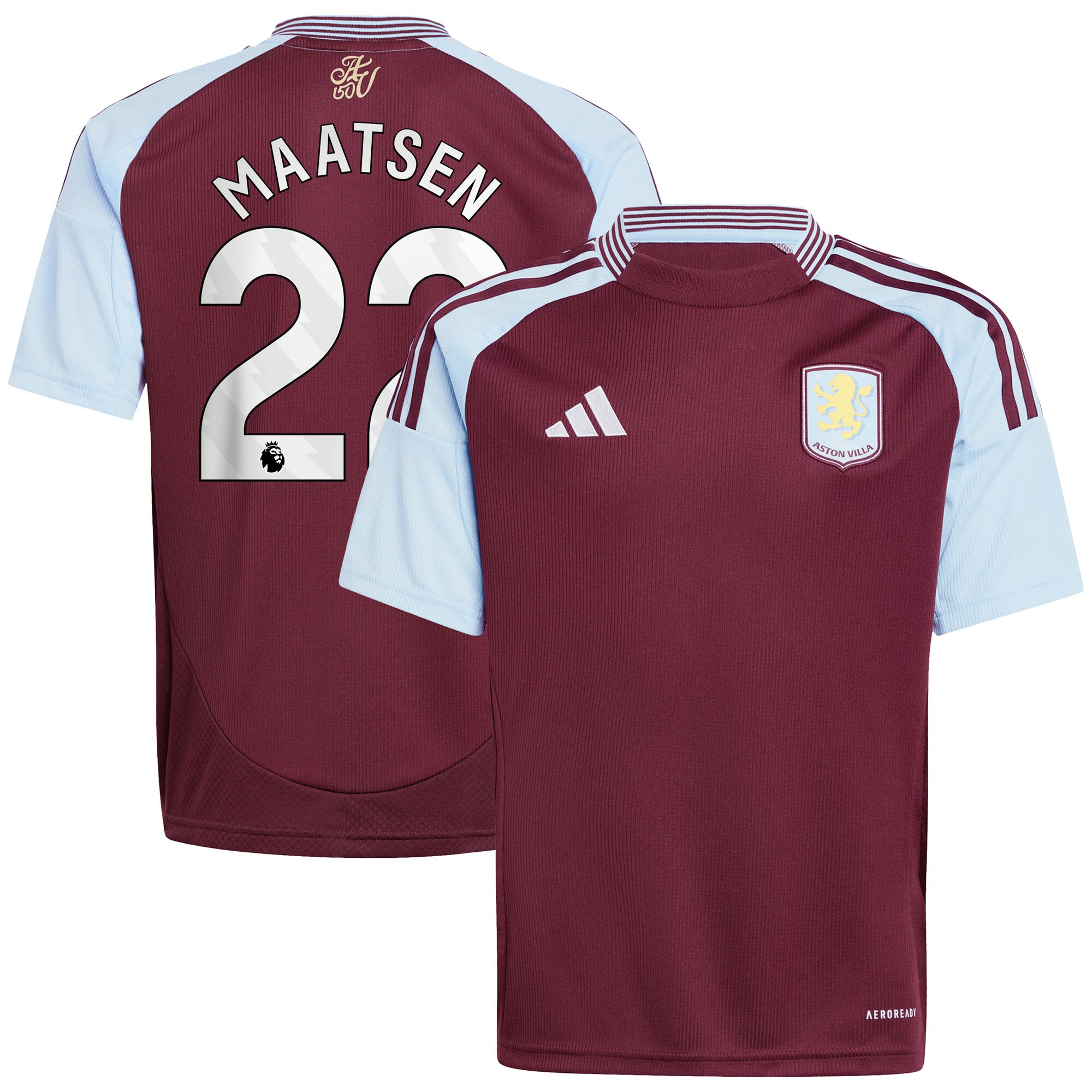 aston villa adidas home shirt 2024-25 – kids with maatsen 22 printing Collection - Aston Villa Official Store