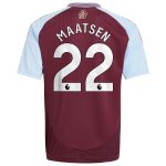 aston villa adidas home shirt 2024-25 – kids with maatsen 22 printing Collection - Aston Villa Official Store