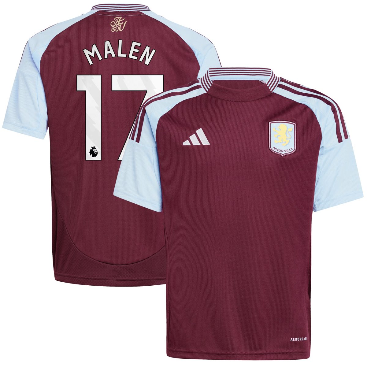 aston villa adidas home shirt 2024-25 – kids with malen 17 printing Collection - Aston Villa Official Store