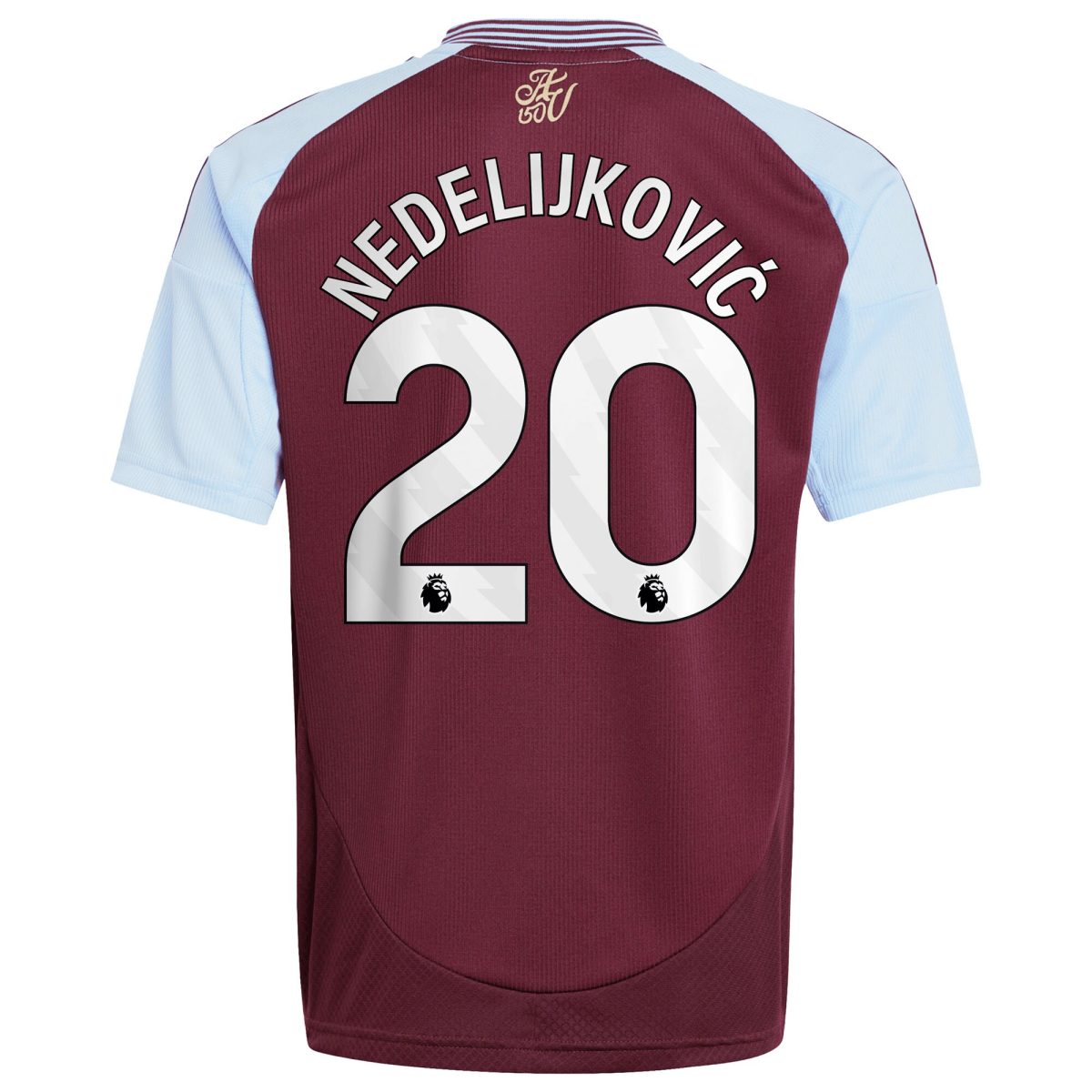 aston villa adidas home shirt 2024-25 – kids with nedeljković 20 printing Collection - Aston Villa Official Store