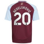 aston villa adidas home shirt 2024-25 – kids with nedeljković 20 printing Collection - Aston Villa Official Store