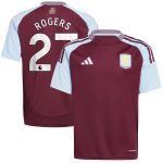aston villa adidas home shirt 2024-25 – kids with rogers 27 printing Collection - Aston Villa Official Store