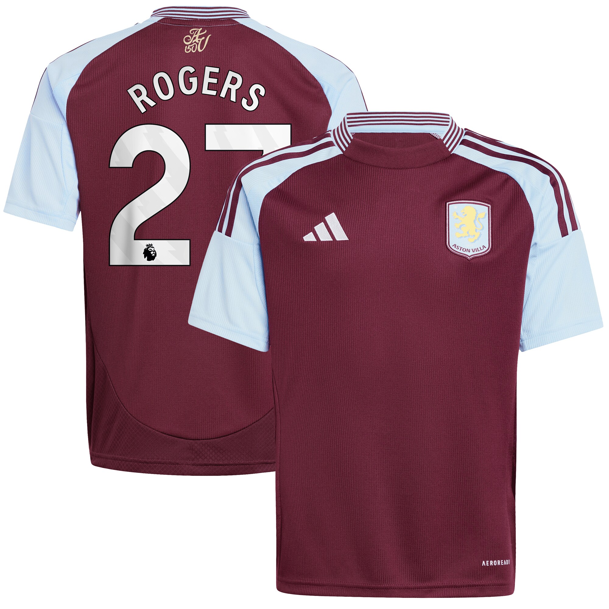 aston villa adidas home shirt 2024-25 – kids with rogers 27 printing Collection - Aston Villa Official Store