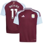 aston villa adidas home shirt 2024-25 – kids with watkins 11 printing Collection - Aston Villa Official Store