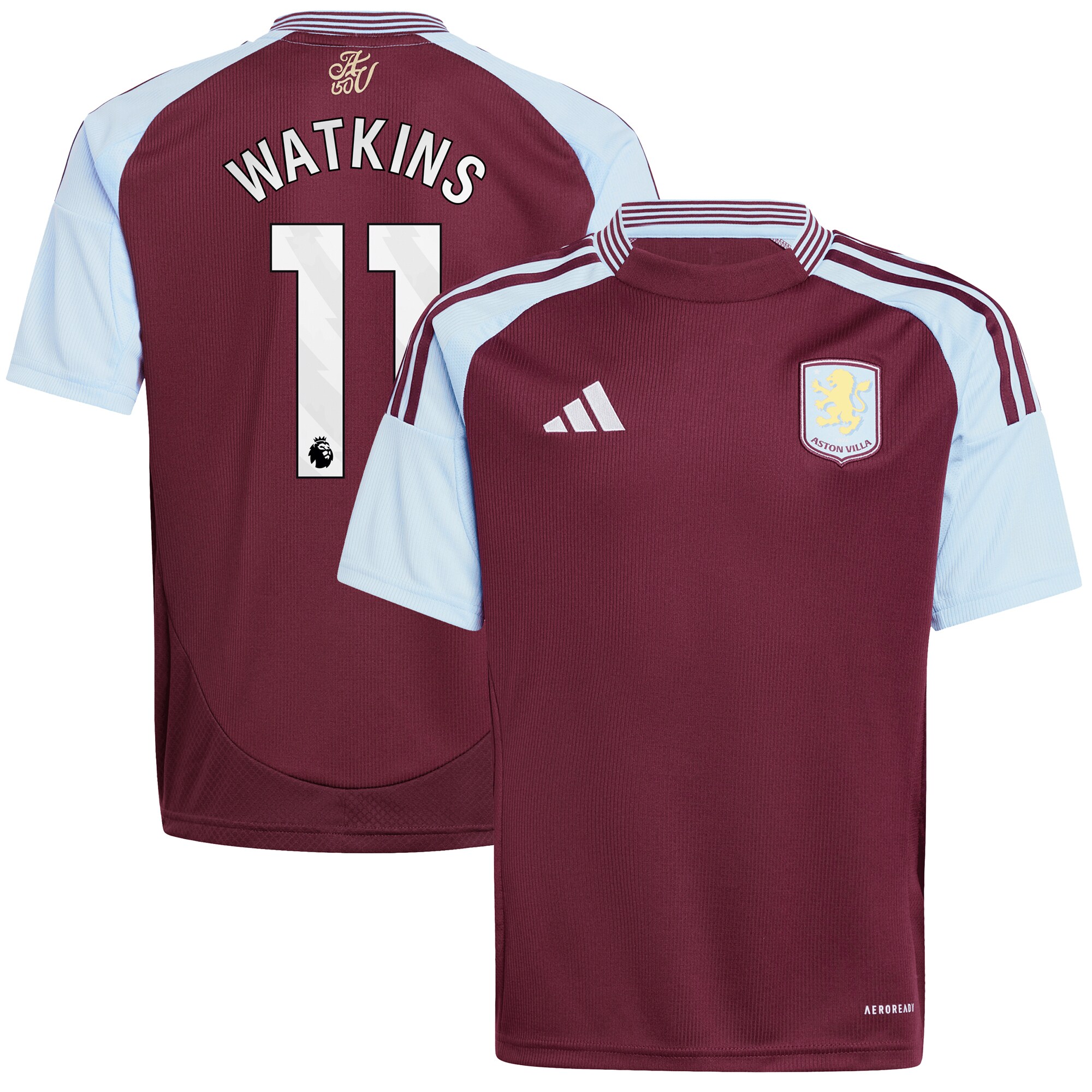 aston villa adidas home shirt 2024-25 – kids with watkins 11 printing Collection - Aston Villa Official Store