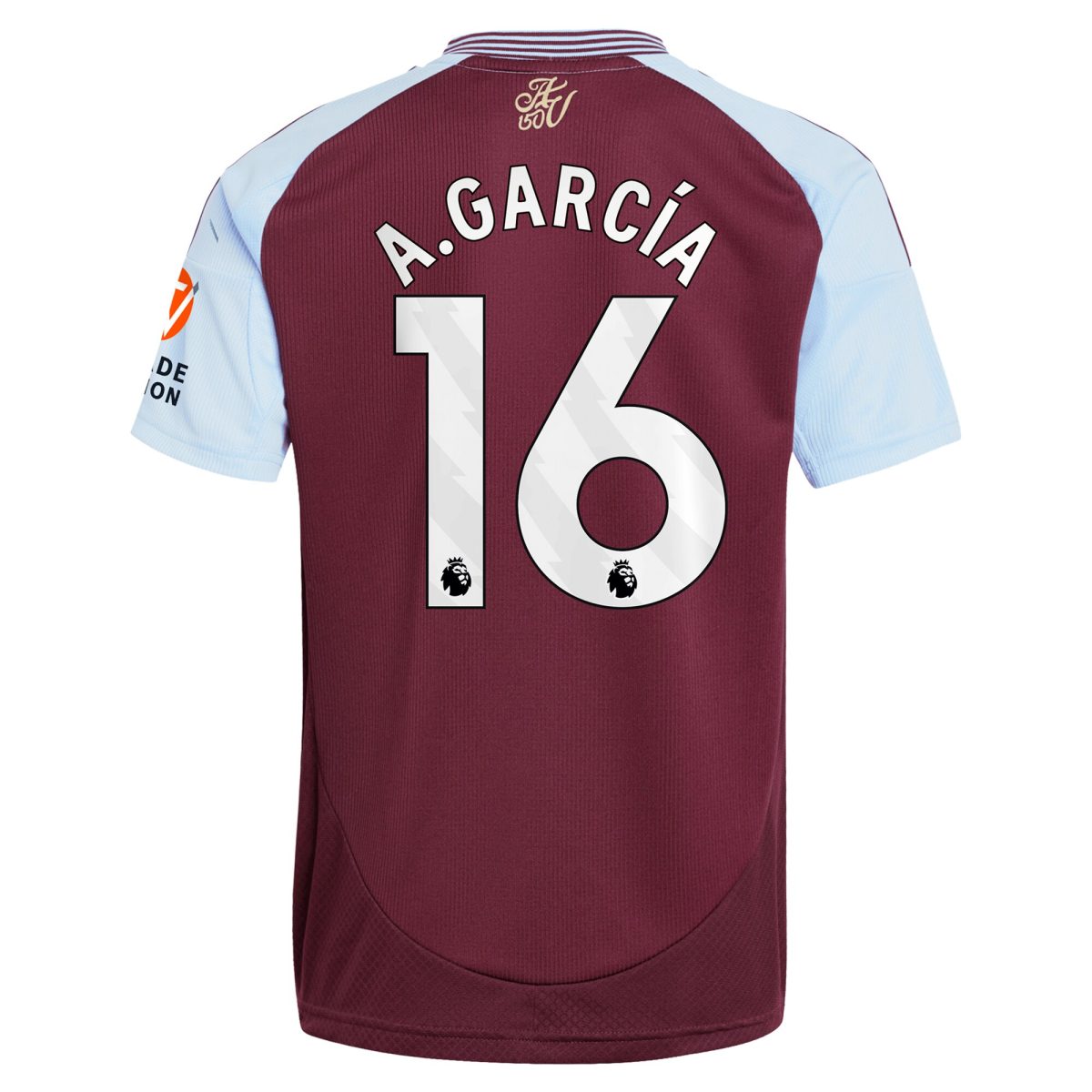 aston villa adidas home shirt 2024-25 with a.garcía 16 printing Collection - Aston Villa Official Store