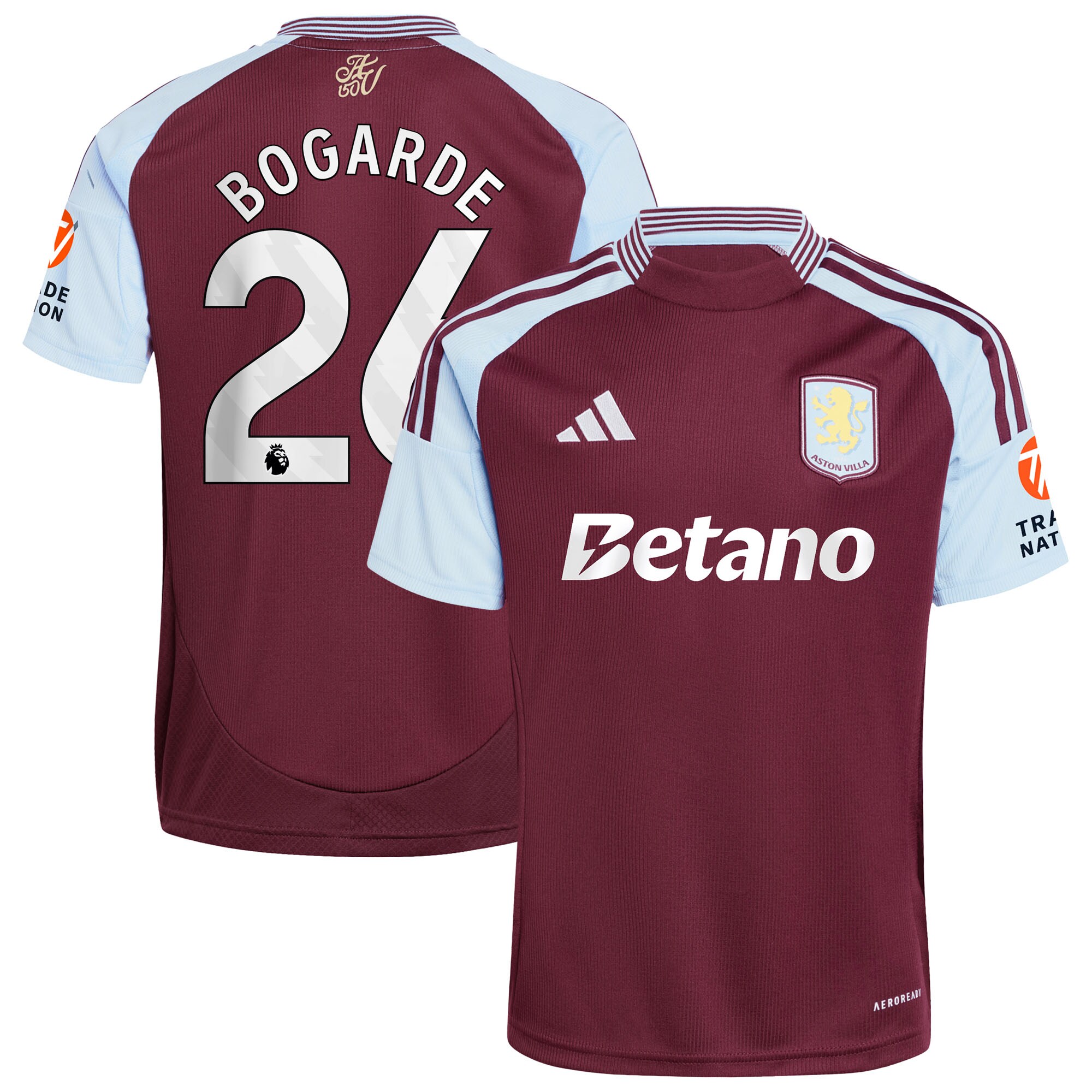 aston villa adidas home shirt 2024-25 with bogarde 26 printing Collection - Aston Villa Official Store