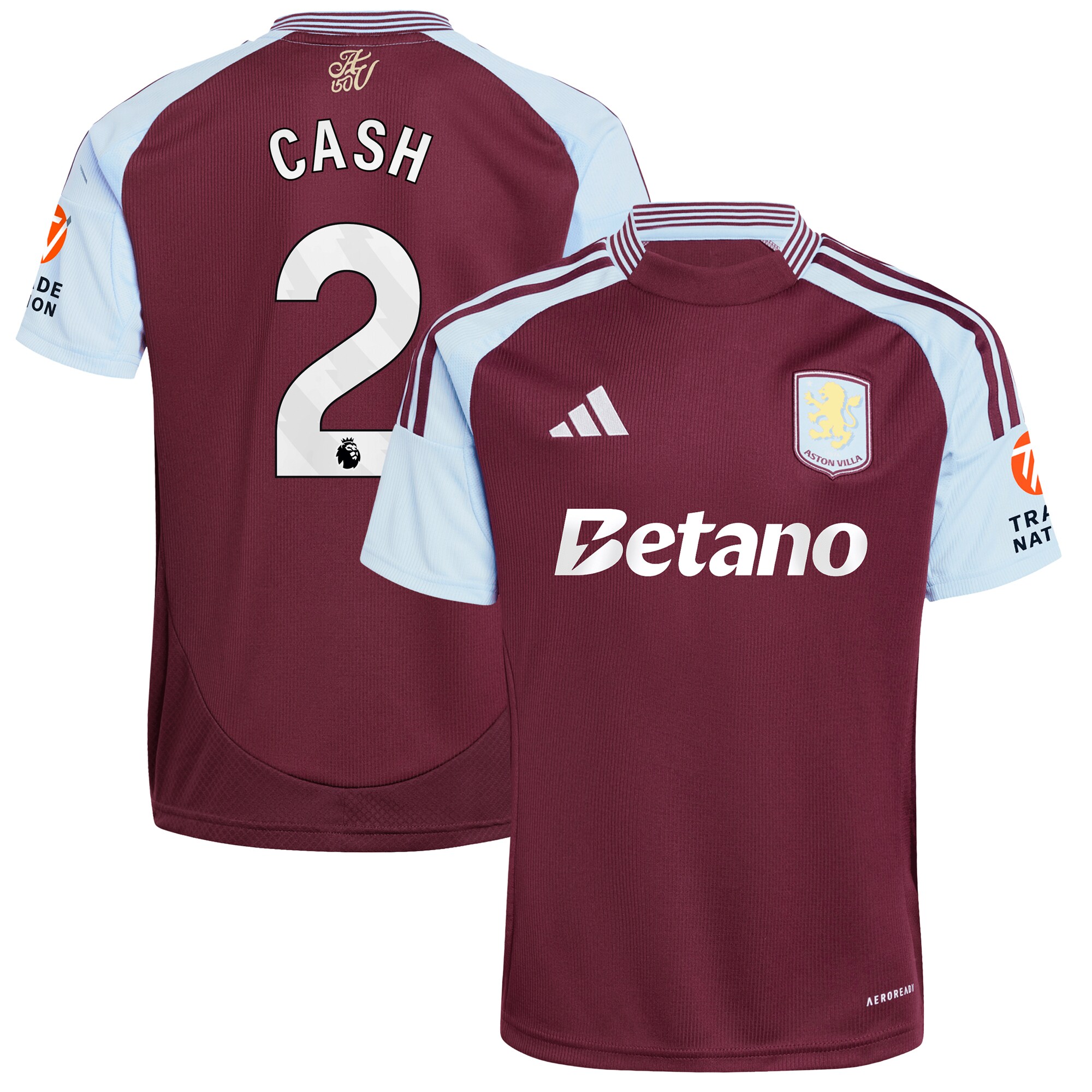 aston villa adidas home shirt 2024-25 with cash 2 printing Collection - Aston Villa Official Store
