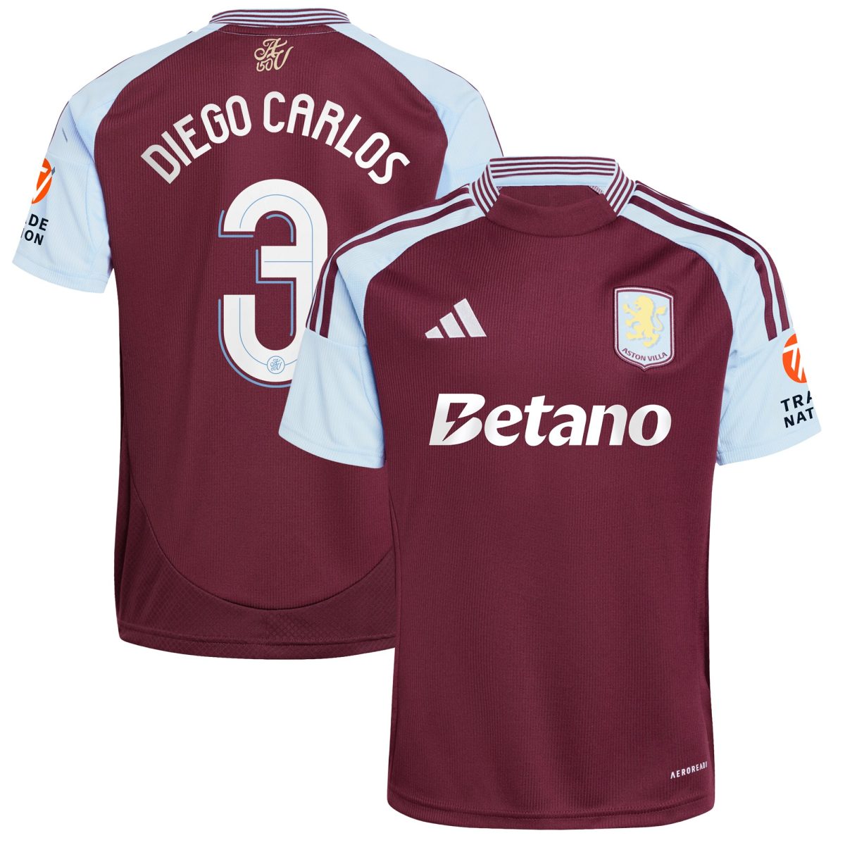 aston villa adidas home shirt 2024-25 with diego carlos 3 cup printing Collection - Aston Villa Official Store