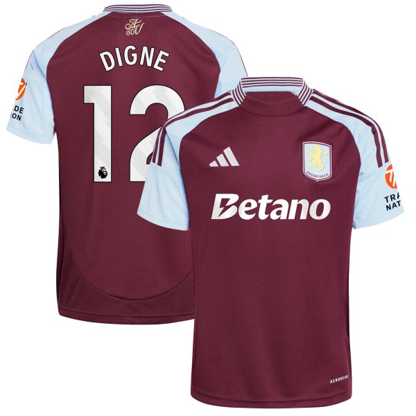 aston villa adidas home shirt 2024-25 with digne 12 printing Collection - Aston Villa Official Store