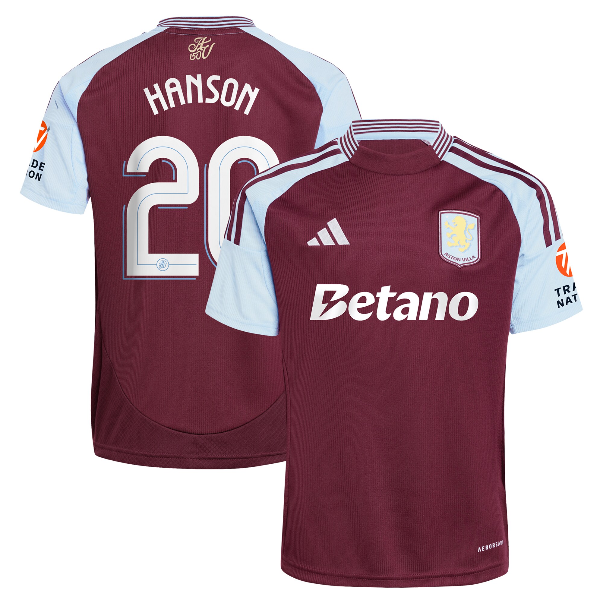 aston villa adidas home shirt 2024-25 with hanson 20 cup printing Collection - Aston Villa Official Store