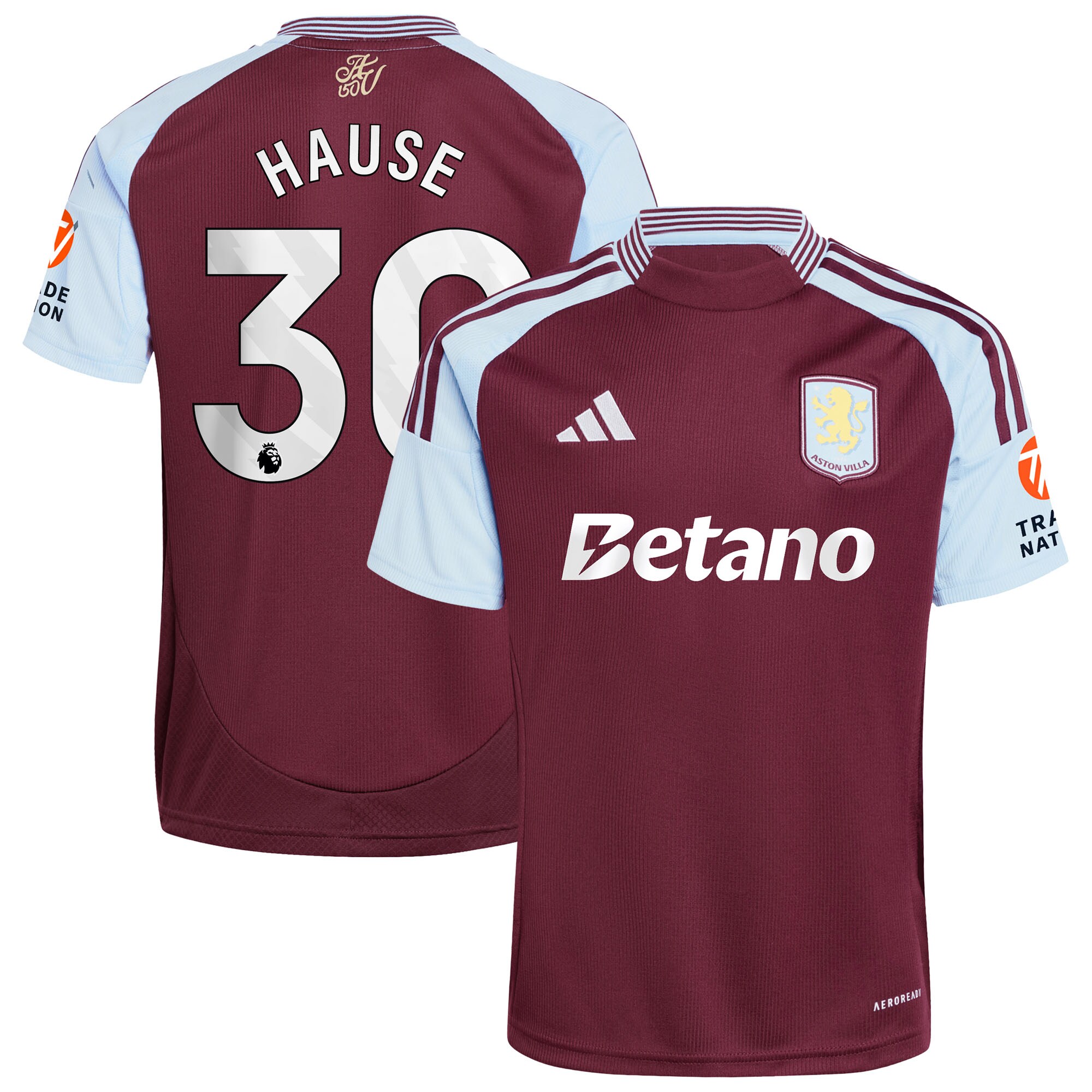 aston villa adidas home shirt 2024-25 with hause 30 printing Collection - Aston Villa Official Store