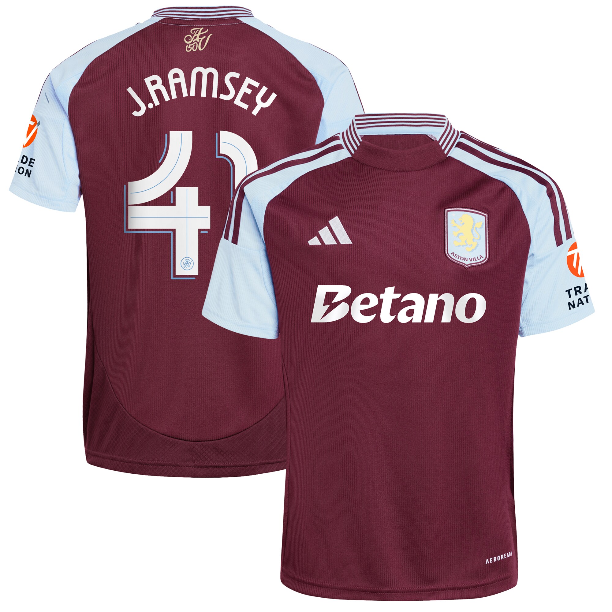 aston villa adidas home shirt 2024-25 with j. ramsey 41 cup printing Collection - Aston Villa Official Store