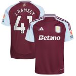 aston villa adidas home shirt 2024-25 with j. ramsey 41 printing Collection - Aston Villa Official Store